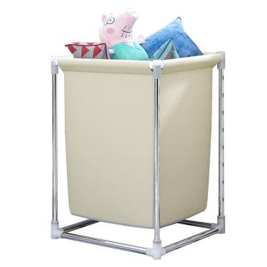 Imagem de Cesto Organizador Multiuso Roupa Suja Brinquedo Objetos Bege