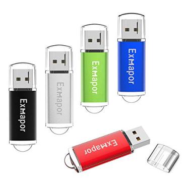 Imagem de Pen Drive USB 1 GB 5 pçs Exmapor Memory Stick Bulk Storage Pen Drive com indicador LED