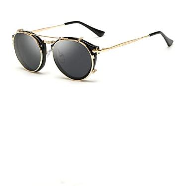 Imagem de Sunglasses Men Removable Round Glasses Steampunk Women Carve Design Sunglass,1,China