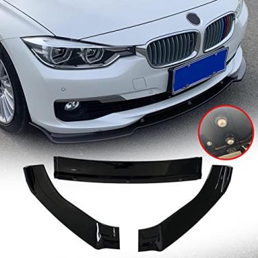 Imagem de FINMOKAL Serve para BMW 2012-2018 F30 F35 3 Series Sedan Base Gloss Black Front Bumper Lip