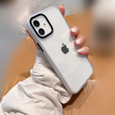 Imagem de Capa de armadura transparente à prova de choque para iphone 13 12 11 pro max x xr xs 7 8 plus se2 capa híbrida de proteção de câmera de metal, g, para i7, i8