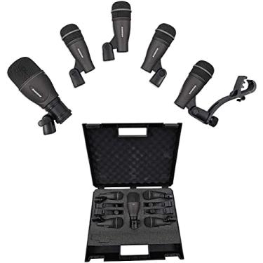 Imagem de Kit De Microfones Para Bateria com 5 peças, 1xQ71, 4xQ72, com adaptadores giratórios e clamps, bolsa de transporte rígida DK705 Samson