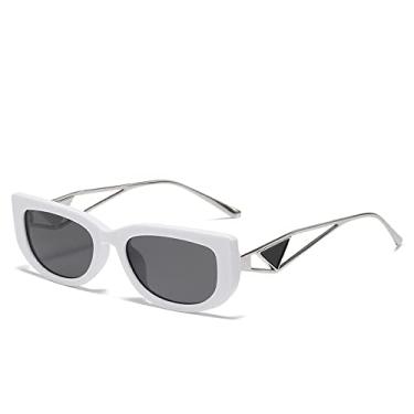 Imagem de Óculos de sol retrô olho de gato armação pequena óculos de sol ocos moda masculina e feminina óculos de tiro de rua, 1, tamanho único