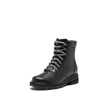 Imagem de Botas femininas SOREL Lennox impermeável, com cadarço, Preto, sal marinho, 6