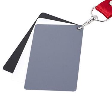 Imagem de Macolink Cartões brancos cinza 18% cartões cinza personalizados calibração de cores DSLR/SLR/EVIL Verificador de câmera para vídeo de fotografia digital (8,5 cm x 5,6 cm)