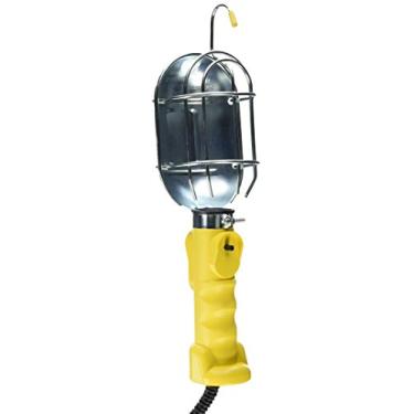 Imagem de Bayco Luminária incandescente SL-425A com protetor de metal e tomada única, amarela