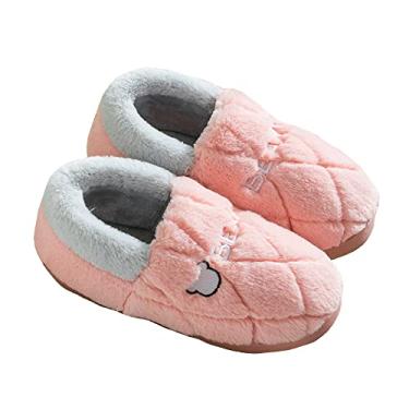 Imagem de Jueshanzj Calcanhar de inverno de pelúcia de inverno de fundo grosso de inverno rosa 37