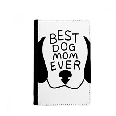 Imagem de Best Dog Mom Ever Quote DIY Design Porta Passaporte Notecase Burse Carteira Capa Cartão Bolsa, Multicolor