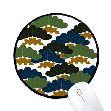 Imagem de DIYthinker China pinheiro padrão abstrato tradicional mousepad desktop escritório tapete redondo para computador