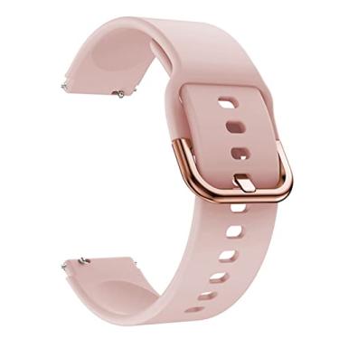 Imagem de KAPPDE Pulseiras de silicone de 18 mm Pulseira de pulseira de relógio de ajuste rápido para Garmin Vivoactive 4S/Move 3S/Active S/Venu 2S Pulseiras de relógio inteligentes (Cor: Rosa,