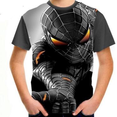 Imagem de Camiseta Infantil Homem Aranha Spider Man Miles Tm 06 Ao 14 - R.K.M