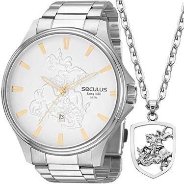 Imagem de RELÓGIO SECULUS PRATA SÃO JORGE 44009G0SKNA2K1