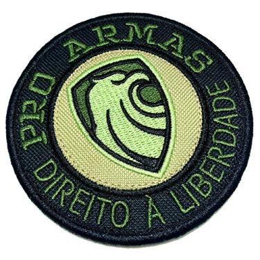 Imagem de DPA006V 01 BR44 Pró Armas Brasil patch bordado Com Fecho de Contato Gancho