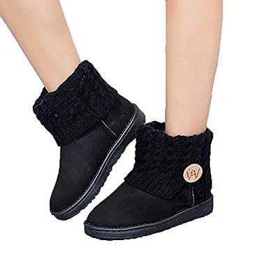Imagem de Shmily Girl Botas femininas cobertas de pele totalmente forradas de pele impermeável botas de neve, Preto, 9