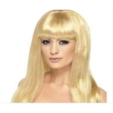Imagem de Peruca Loira Longa Lisa com Franja Carnaval Festas Eventos