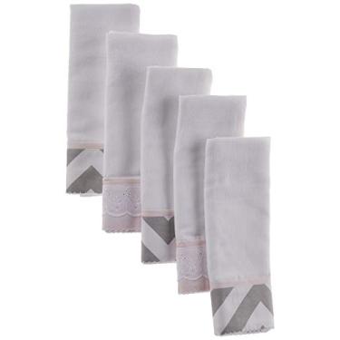 Imagem de Biramar Baby Conj. 5 Fraldas Cremer Estampa Brooklyn Chevron Cinza/Rosa Rosa