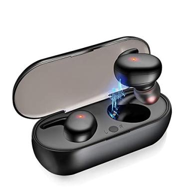 Imagem de Nishore True Fones de ouvido sem fio BT 5.0 Y30 Mini TWS Fones de ouvido esportivos à prova de suor Fone de ouvido intra-auricular com estojo de carregamento de microfone, controle de toque