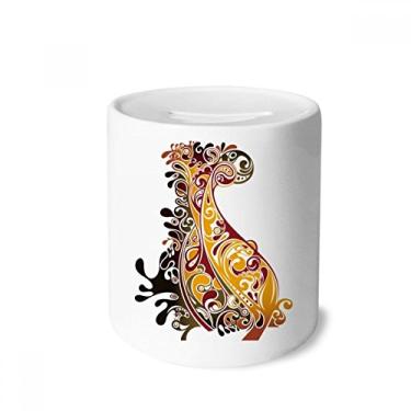 Imagem de DIYthinker Caixa de dinheiro colorida com desenho de animal de pavão caixa de cerâmica porta-moedas presente de cofrinho