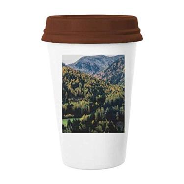 Imagem de Mountain Science Cenário Natureza Caneca Verde Copo Copo de Cerâmica Copo de Café