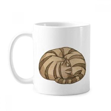 Imagem de Miaoji Pintura Aquarela Gato Dragon-Li Caneca Cerâmica Café Porcelana Copo Mesa