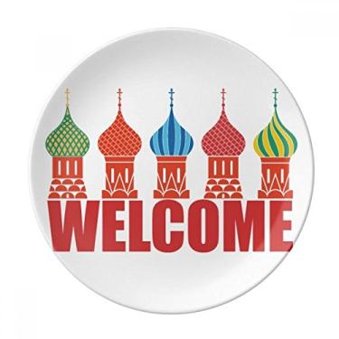 Imagem de Bem-vindo à Catedral da Rússia Prato Decorativo de Porcelana Salver Prato de Jantar