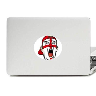 Imagem de Bandeira da Inglaterra Máscara Facial Maquiagem Cabeça Gritando Vinil Emblema Adesivo Laptop Notebook Decalque