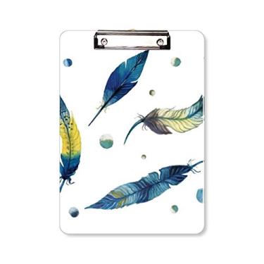 Imagem de Prancheta colorida de pena lindo silêncio pasta, bloco de anotações, placa de apoio A4