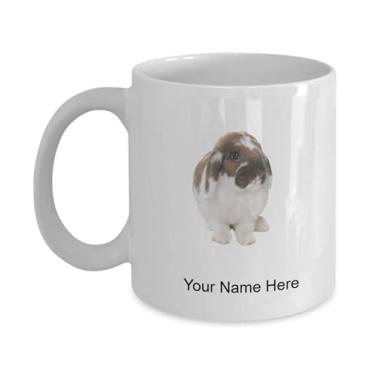Imagem de Caneca personalizada de coelho anão – Caneca de café para amantes de coelho anão, ideia de crianças que amam – Caneca de café de 325 ml