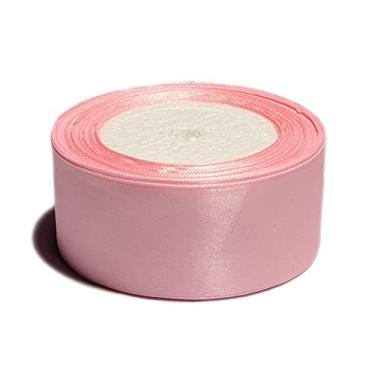 Imagem de SOUGAO Fita de cetim de seda rolo de cetim fita de tecido (40 mm de largura 22 m de comprimento), use para embalagem de presente, artesanato, costura, fita de cabelo de casamento (rosa)