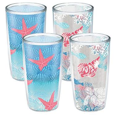 Imagem de Tervis Coleção Modern Tabletop Made in USA Copo isolado de parede dupla, 473 g, pacote com 4 unidades, sem tampa