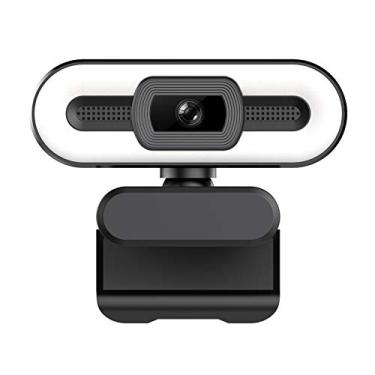 Imagem de Moniss Webcam 4K USB Plug and Play com microfone embutido para ensino online de videoconferência com transmissão ao vivo