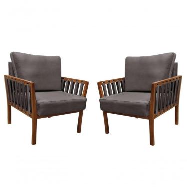 Imagem de Kit 2 Poltronas Decorativa Luxo Califórnia Dora Bela 0123