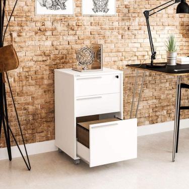 Imagem de Gaveteiro 1 Chave 3 Gavetas Maia Politorno Branco