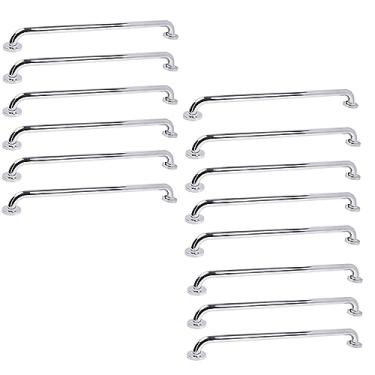 Imagem de Alça de Apoio 70cm Barra Inox Kit 14 Unidades Idoso Deficiente Acessibilidade Banheiro Box Parede Segurança Suporte