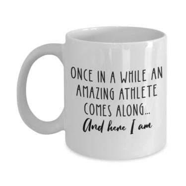 Imagem de Caneca de café de atleta, caneca de chá de estilo de vida atlético, caneca de guerreiro de treino, xícara de café para amantes de esportes e café, ideia de presente de aniversário de Natal (325 ml)