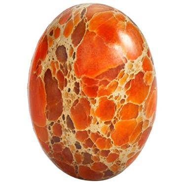 Imagem de rockcloud Cabochão oval flatback pedras semipreciosas sedimento do mar Jaspe para fabricação de joias, 18x25mm, Pedra