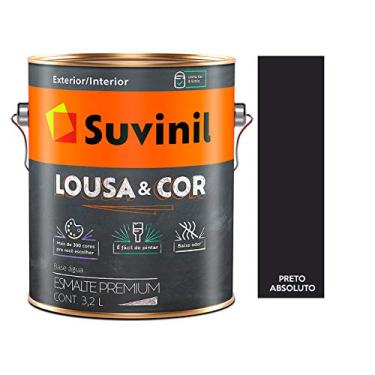 Imagem de Tinta Esmalte Base de Água Suvinil Lousa e Cor Preto Absoluto R756 3,2L- 50580044