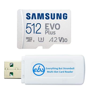 Imagem de Cartão SD Samsung MicroSDXC 512GB EVO Plus funciona com GoPro Hero 12 Action Cam (MB-MC512KA) C10 U3 A2 4K Pacote com (1) leitor de cartão Everything But Stromboli MicroSD