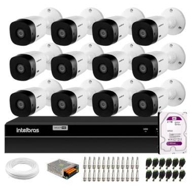 Imagem de Kit 12 Câmeras Intelbras VHL 1120 Bullet HDCVI Lite, HD 720p Visão Noturna 20m, IP66 + DVR Intelbras MHDX 1216 Full HD 16 Canais Multi HD + HD 2TB