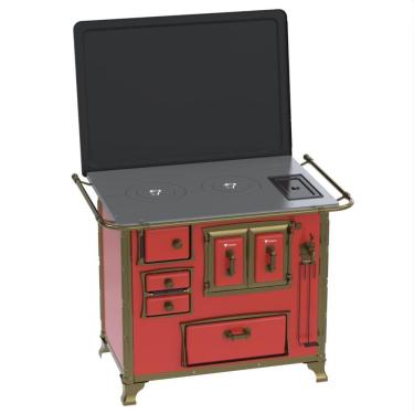 Imagem de Fogao a Lenha Venax GII n 2 Renaissance Vermelho Cald