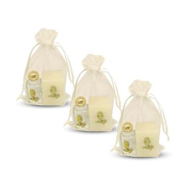 Imagem de Lembrança Para Batismo Ministros Primeira Comunhão Eucaristia Mini Vela Com Porta Água Benta Modelo Cálice (03)