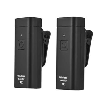 Imagem de CIADAZ Sistema de monitoramento de fone de ouvido intra-auricular sem fio com fone de ouvido Retorno de ouvido em tempo real UHF FM sem demora simultâneo para Singer Band Stage Receptor transmissor de