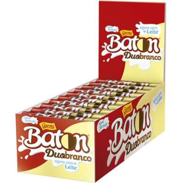 Imagem de Chocolate Baton Ao Leite Caixa Com 30 Unidades Duobranco - Garoto