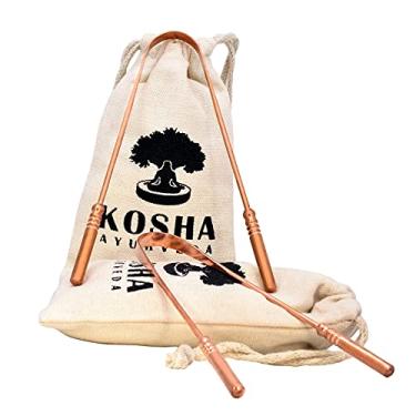 Imagem de Raspador de língua de cobre Kosha Ayurveda/Cleaner com alça, 2-Pack