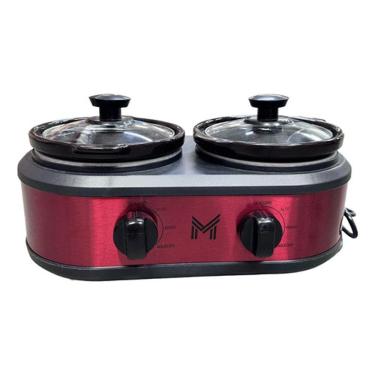 Imagem de Duplo Buffet Rechaud Elétrico Slow Cooker 2 Panelas - 127v