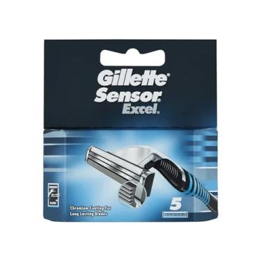 Imagem de Gillette Sensor Excel — Refil de lâmina de barbear masculina, 5 unidades, barbeadores/lâminas masculinas