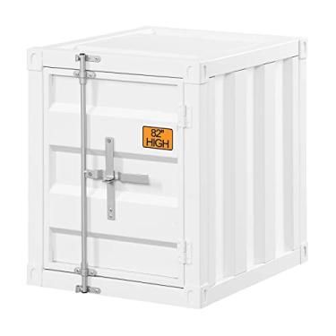 Imagem de Suporte de TV com detalhe de mesa de sofá, mesa de luxo com prateleira de parede para sala de estar, escritório em casa, sala de estar (estante de livros de unmetal) (mesa de canto branca)