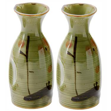 Imagem de JapanBargain, Garrafa de saquê japonesa autêntica garrafa de saquê para saquê frio e quente seguro para micro-ondas, feito no Japão (2 142 g)