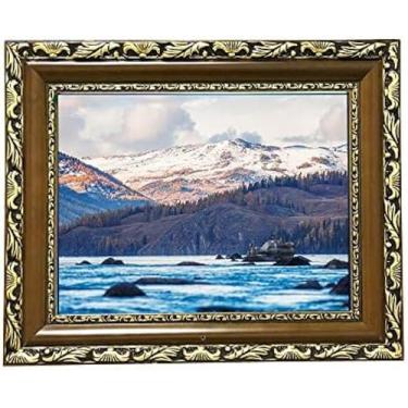 Imagem de Moldura para fotos de 14 polegadas, multifuncional HD, moldura para fotos em madeira, álbum de fotos eletrônico, máquina de publicidade em vídeo, folheto digital, bela aparência