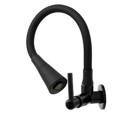 Imagem de CASA PREMIER Torneira Gourmet Cozinha de Parede com Ducha Flexível Preta Dupla Função ABS